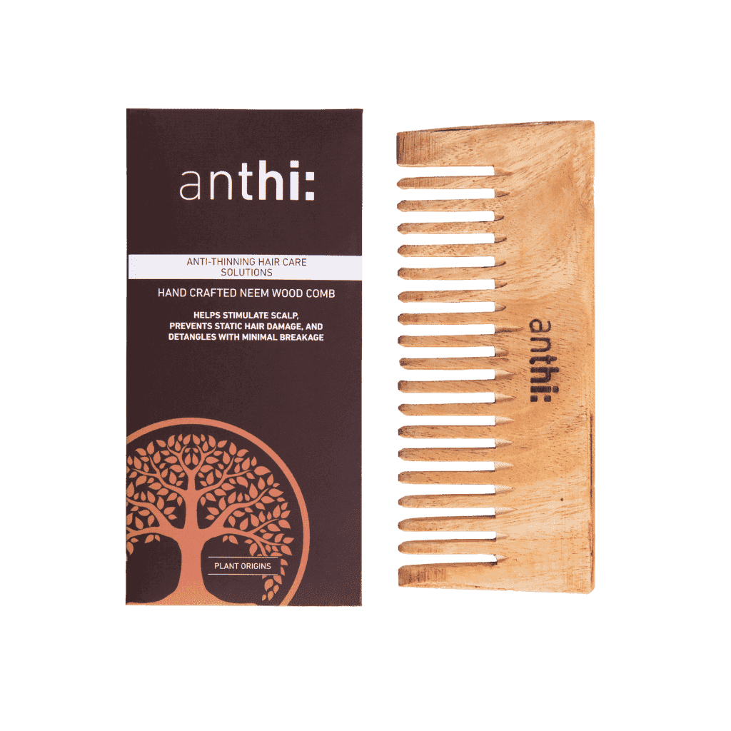 Anthi Neem Wood Comb Without Handle With Carton