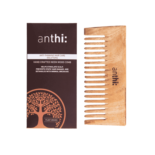 Anthi Neem Wood Comb Without Handle With Carton