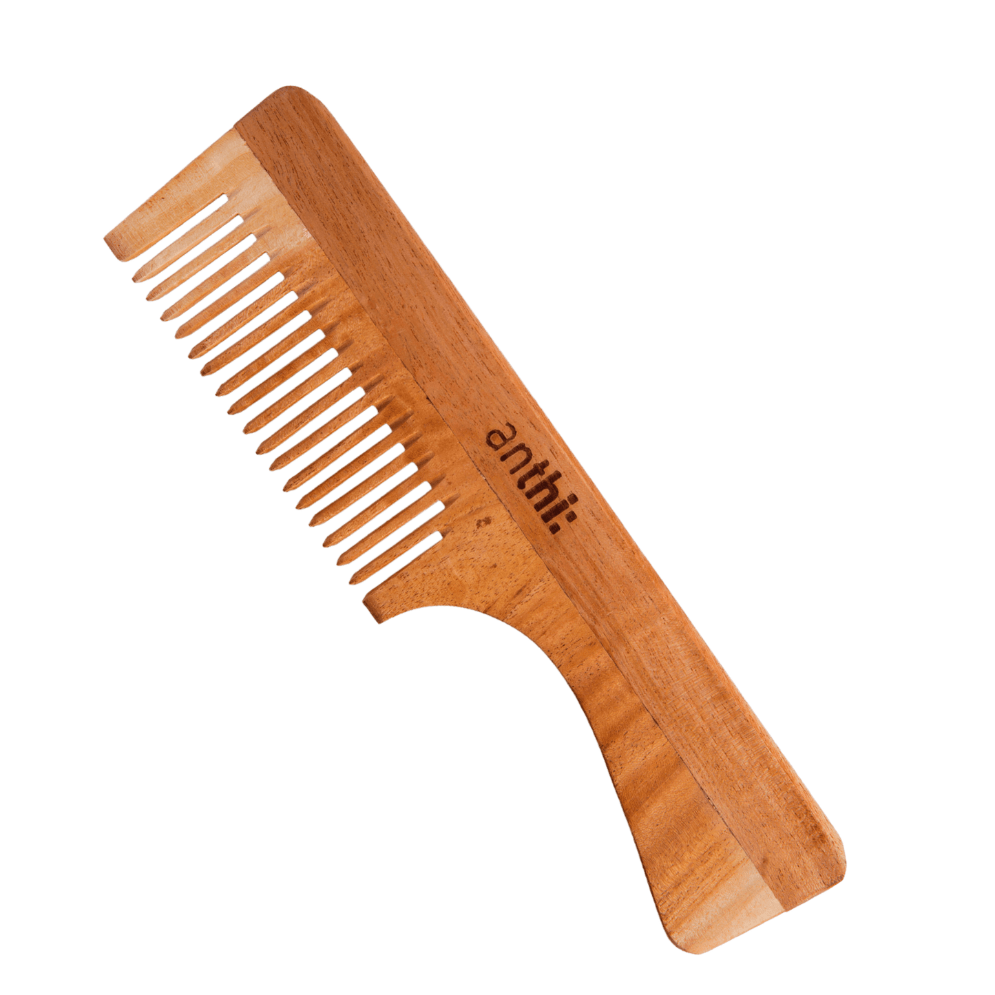 Anthi Neem Wood Comb With Handle No Carton