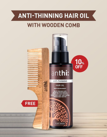 Anti-Thinning Hair Oil and Wooden Comb