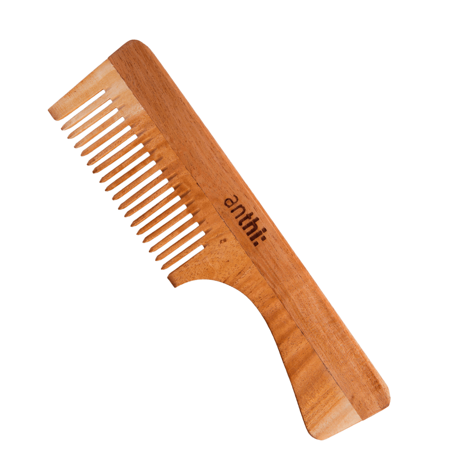 Anthi Neem Wood Comb With Handle No Carton